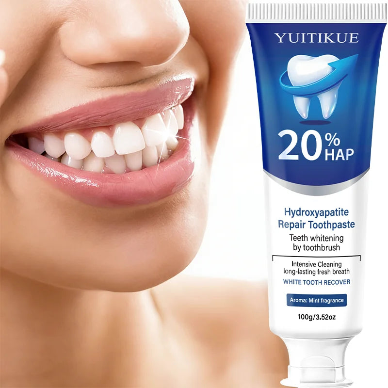 20% Hydroxyapatite Toothpaste for Deep Cleaning And Whitening Freshens Breath Gum Health Dental Plaque Removal