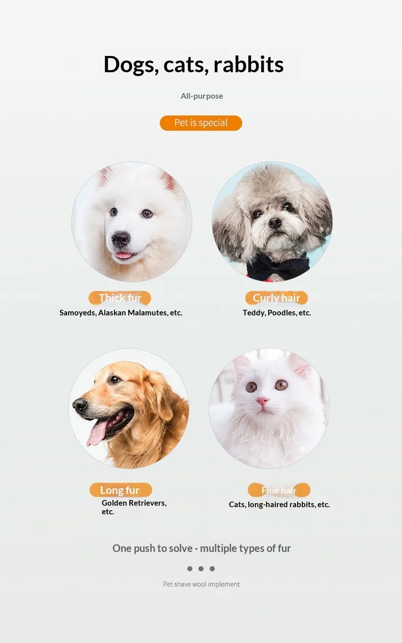 1500 MAh Electric Charge Hair Clipper Pet Trimmer for Dogs & Cats