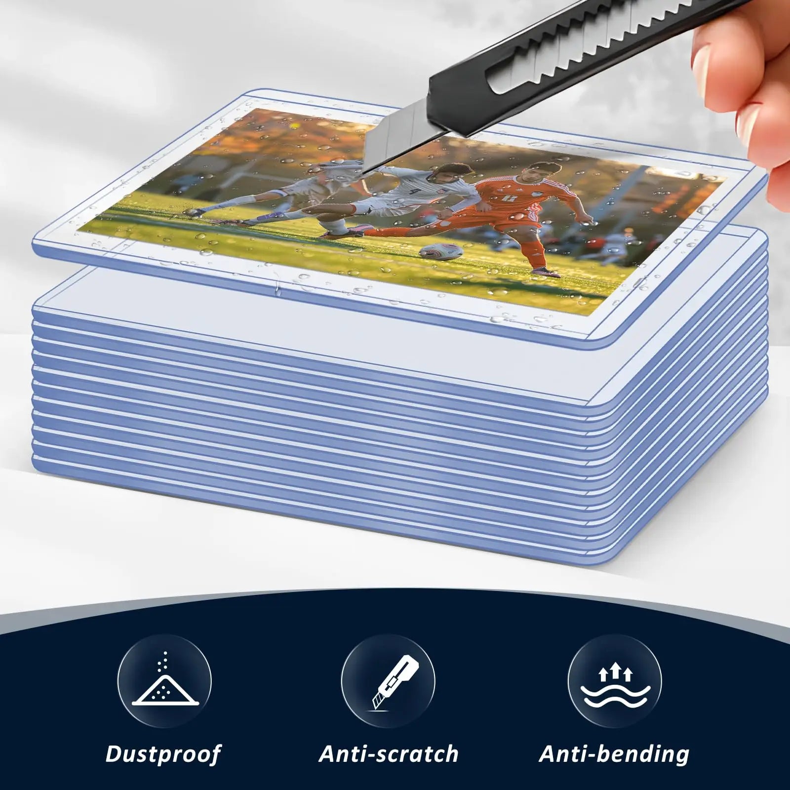 100-600pcs Card Sleeves Hard Soft Card Holder Covered With Protective Filmclear Trading Protectors For Pokmone Football Gamecard