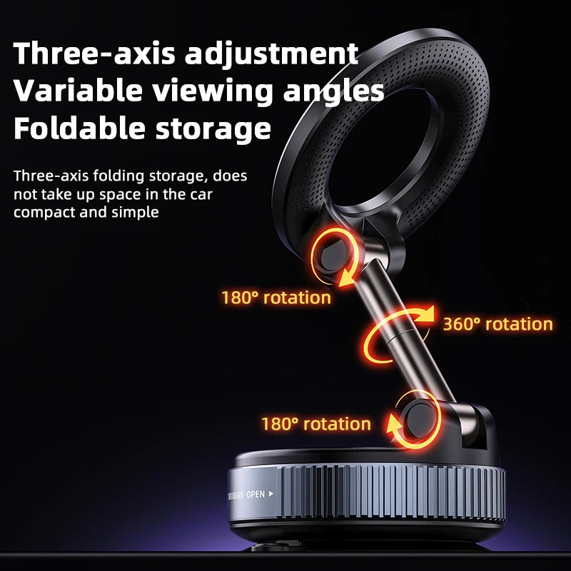 HOMEFISH K007 Magnetic Phone Holder｜Three-axis Rotation For Free Adjustment｜A Convenient Choice For Multiple Scenarios.