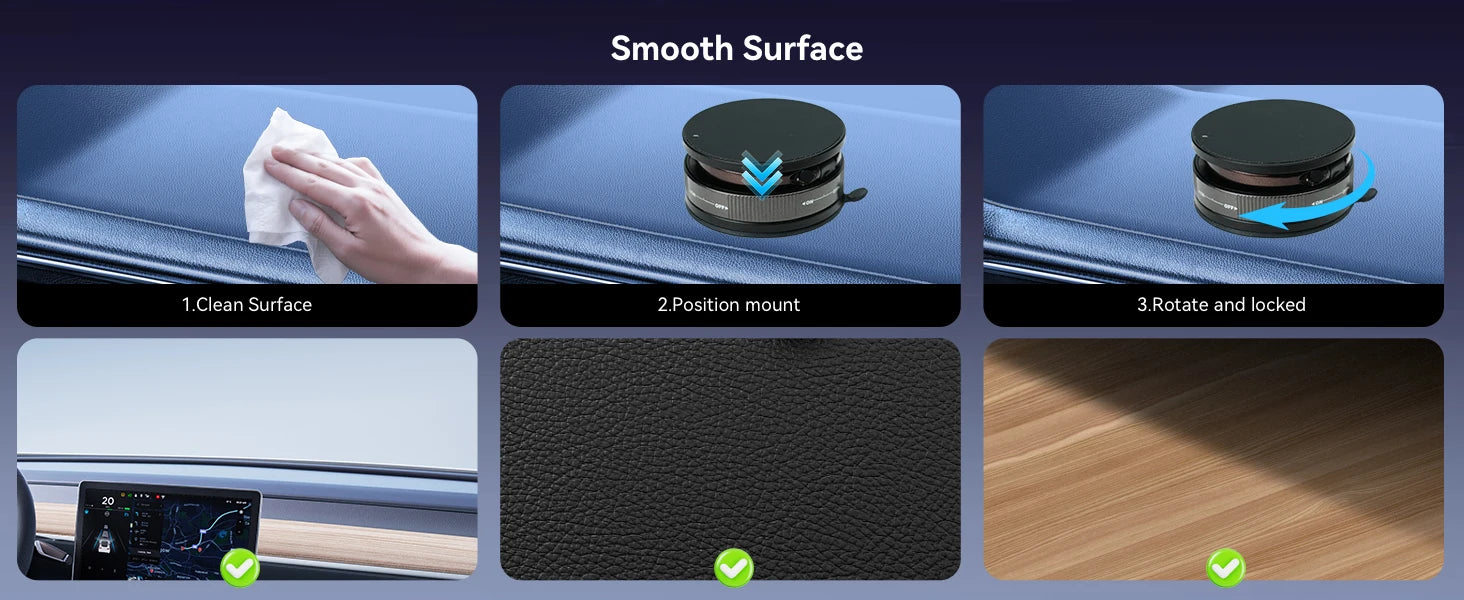 Upgraded 360° Vacuum Magnetic Car Phone Holder Ultra Strong Suction Magnetic Force Foldable Retractable Mount for Car/Dashboard