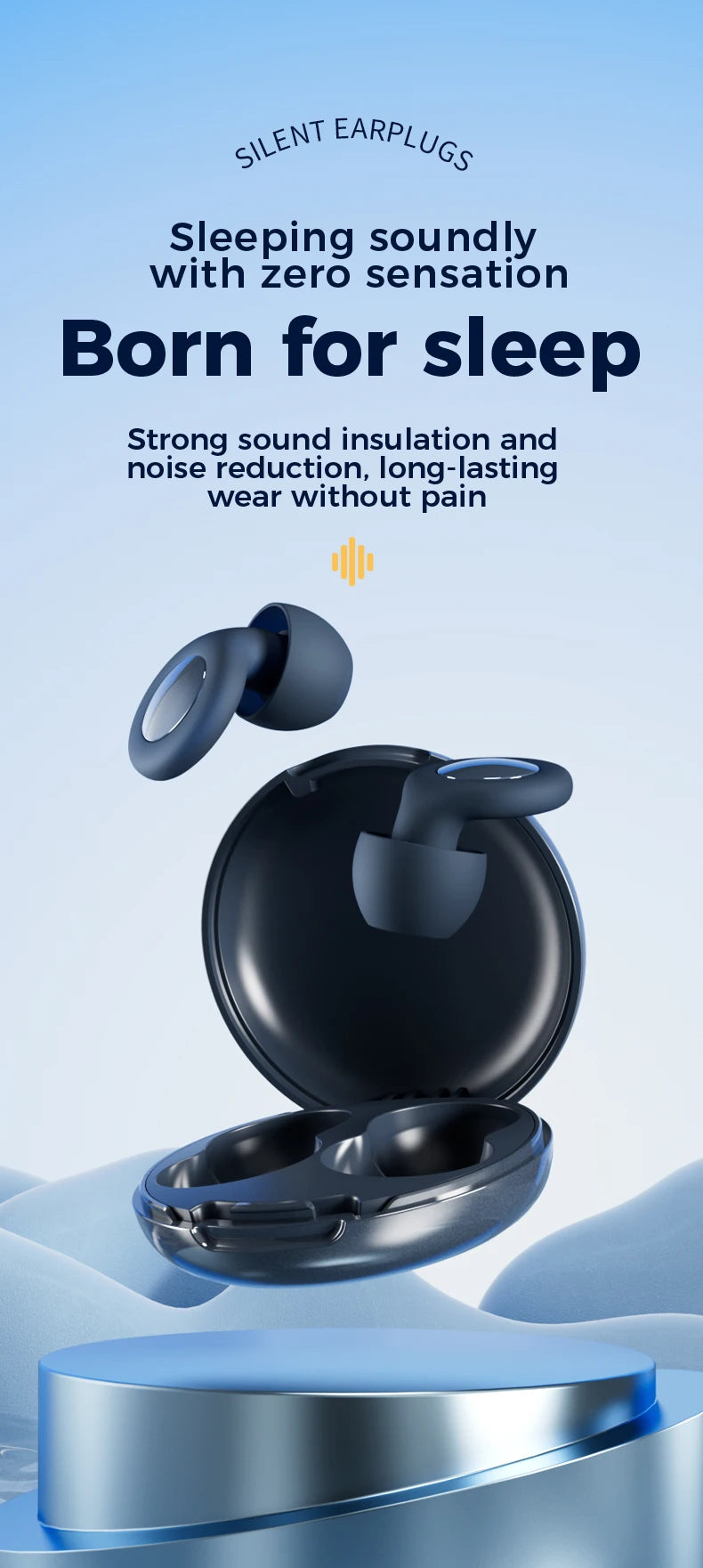 Quiet Ear Plugs for Sleeping Noise Reduction Super Soft Reusable Hearing Protection Anti noise earplugs for Concerts Travel Work