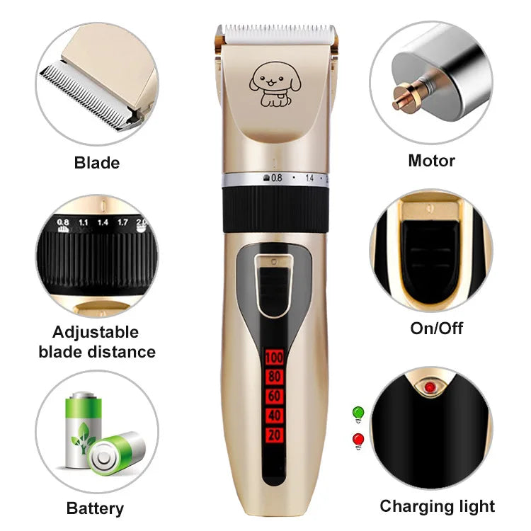 1500 MAh Electric Charge Hair Clipper Pet Trimmer for Dogs & Cats