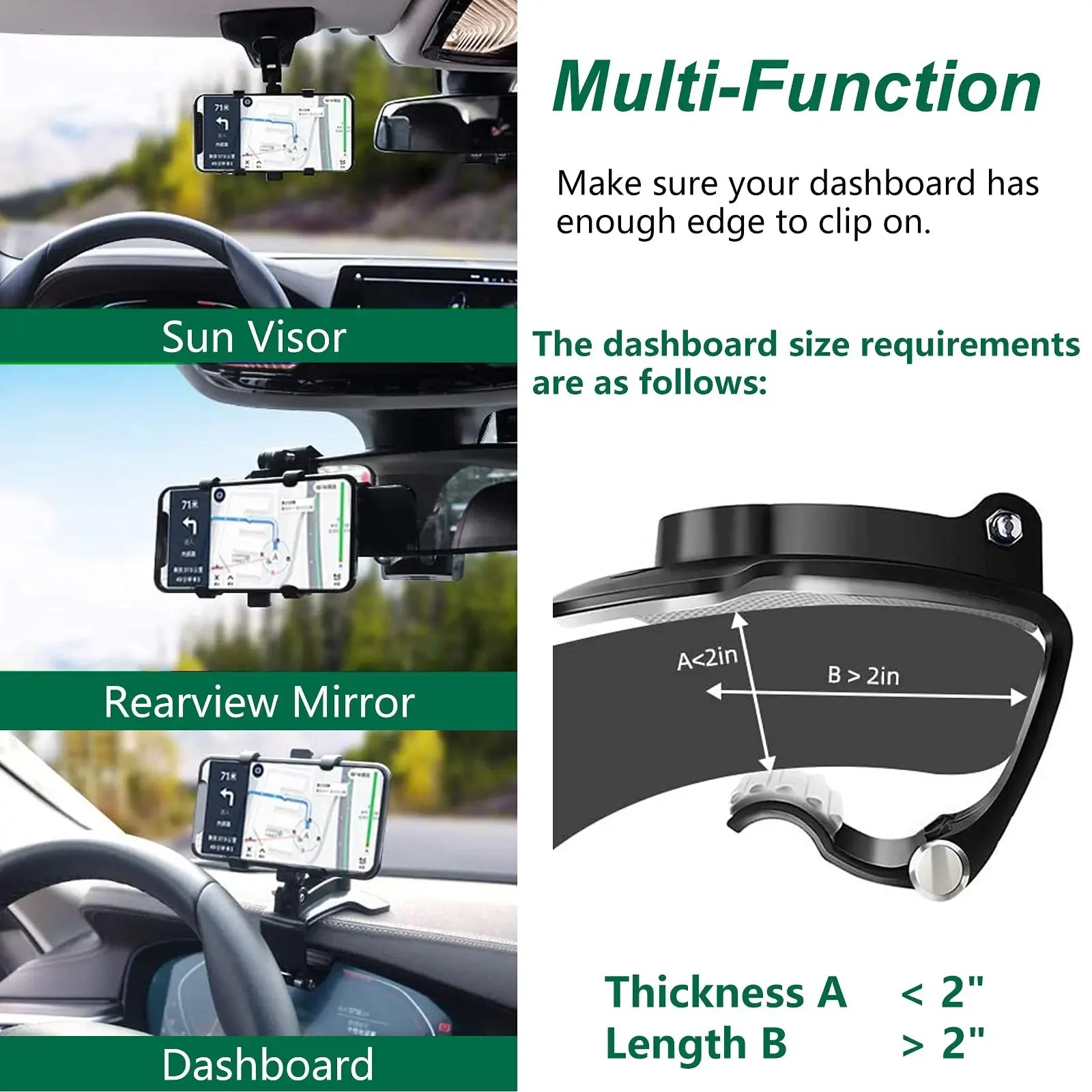 Car Phone Holder Stand Universal Car Dashboard Clip Mount GPS Cell Mobile Phone Support in Car Bracket For iPhone Samsung Xiaomi