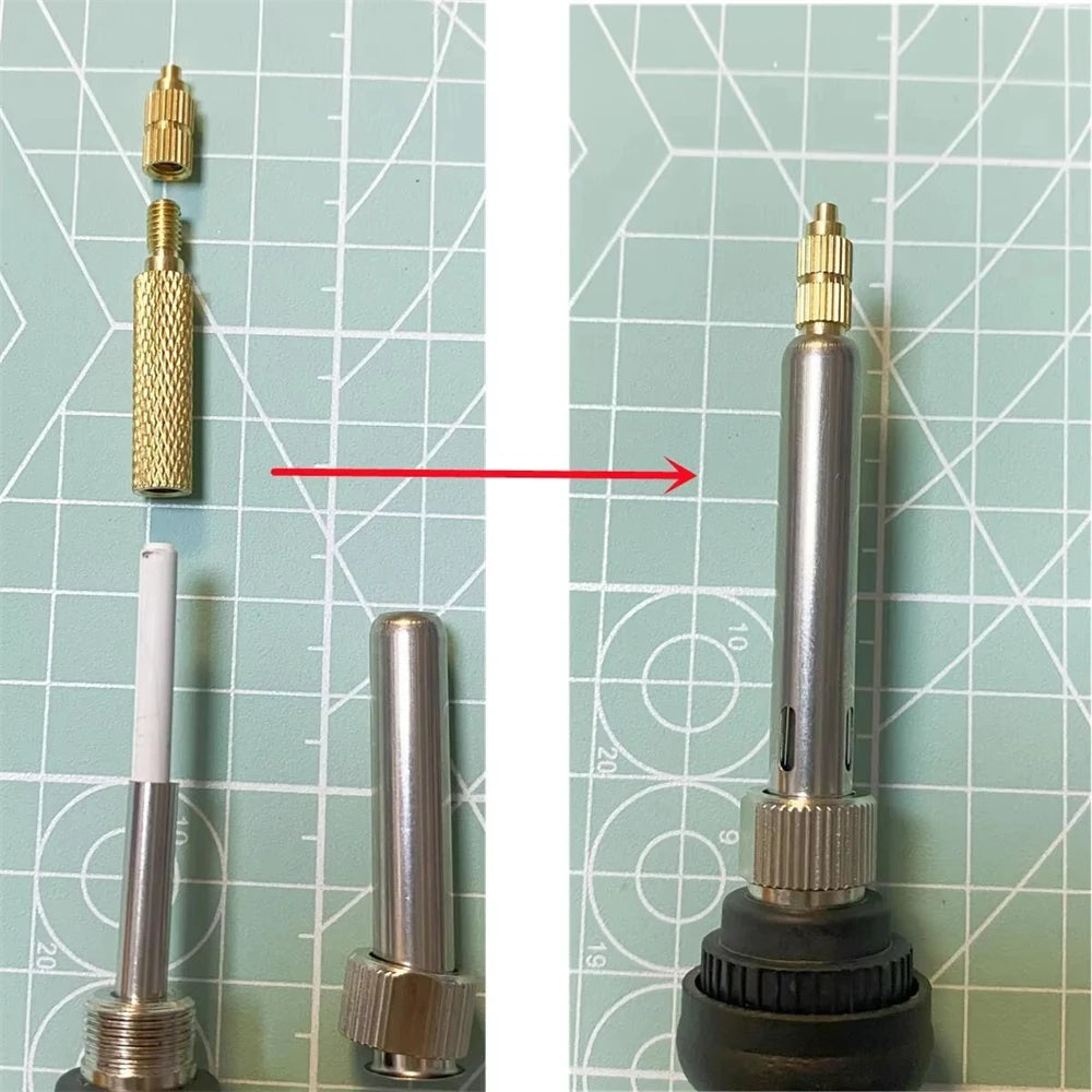 Heat Set Insert Soldering Iron Tip Head M2 M2.5 M3 M4 M5 M6 Hot Melt Insets Nut Brass Embedded Thread Insertion Kit For Plastic