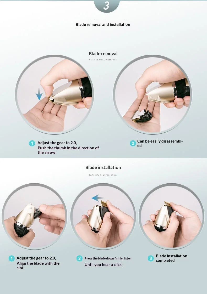 1500 MAh Electric Charge Hair Clipper Pet Trimmer for Dogs & Cats