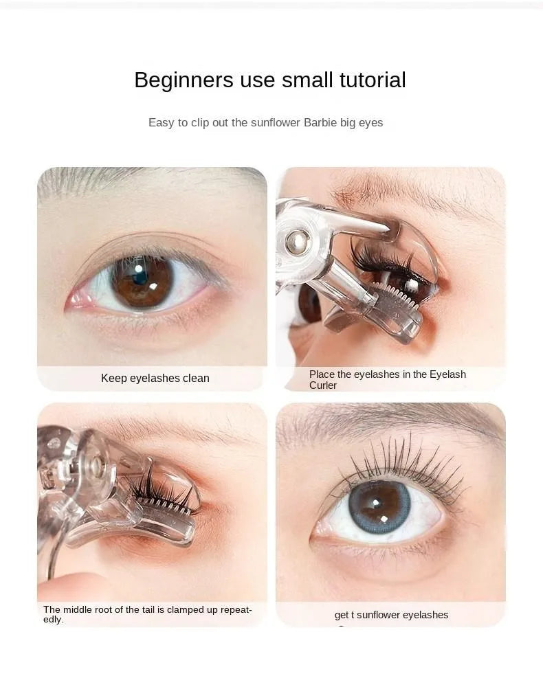 Dual-Type Eyelash Curler with Comb – Wide & Partial Clip Options, Waterproof, Long-Lasting, Natural Curl, Unisex Certified