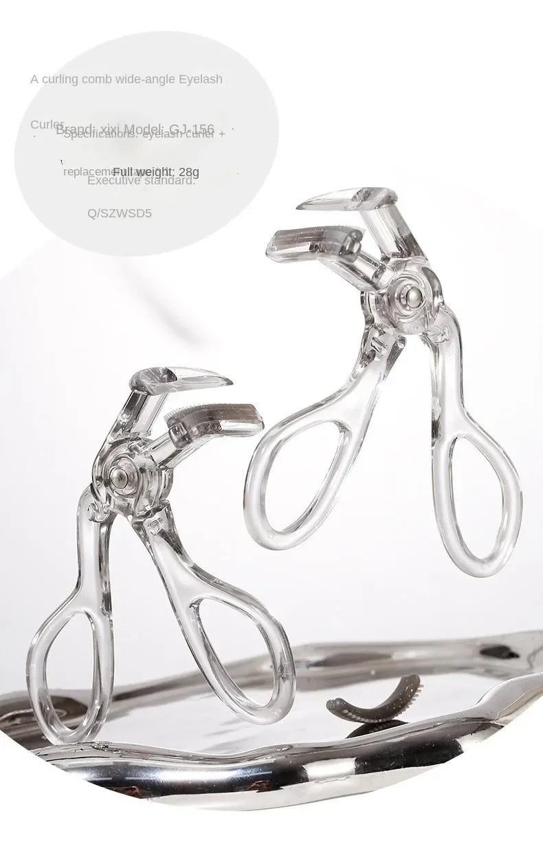 Dual-Type Eyelash Curler with Comb – Wide & Partial Clip Options, Waterproof, Long-Lasting, Natural Curl, Unisex Certified