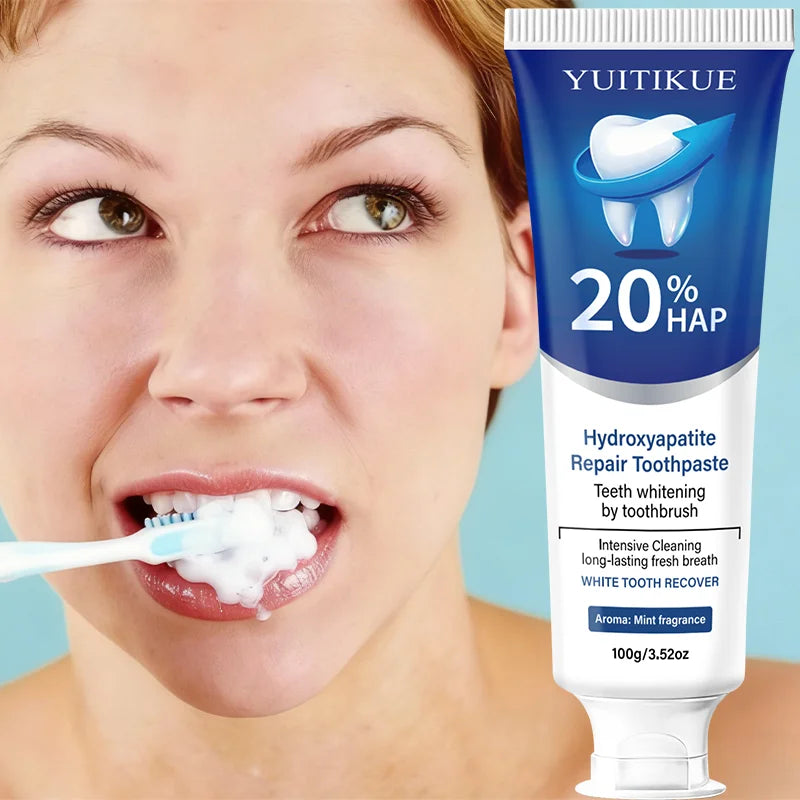20% Hydroxyapatite Toothpaste for Deep Cleaning And Whitening Freshens Breath Gum Health Dental Plaque Removal