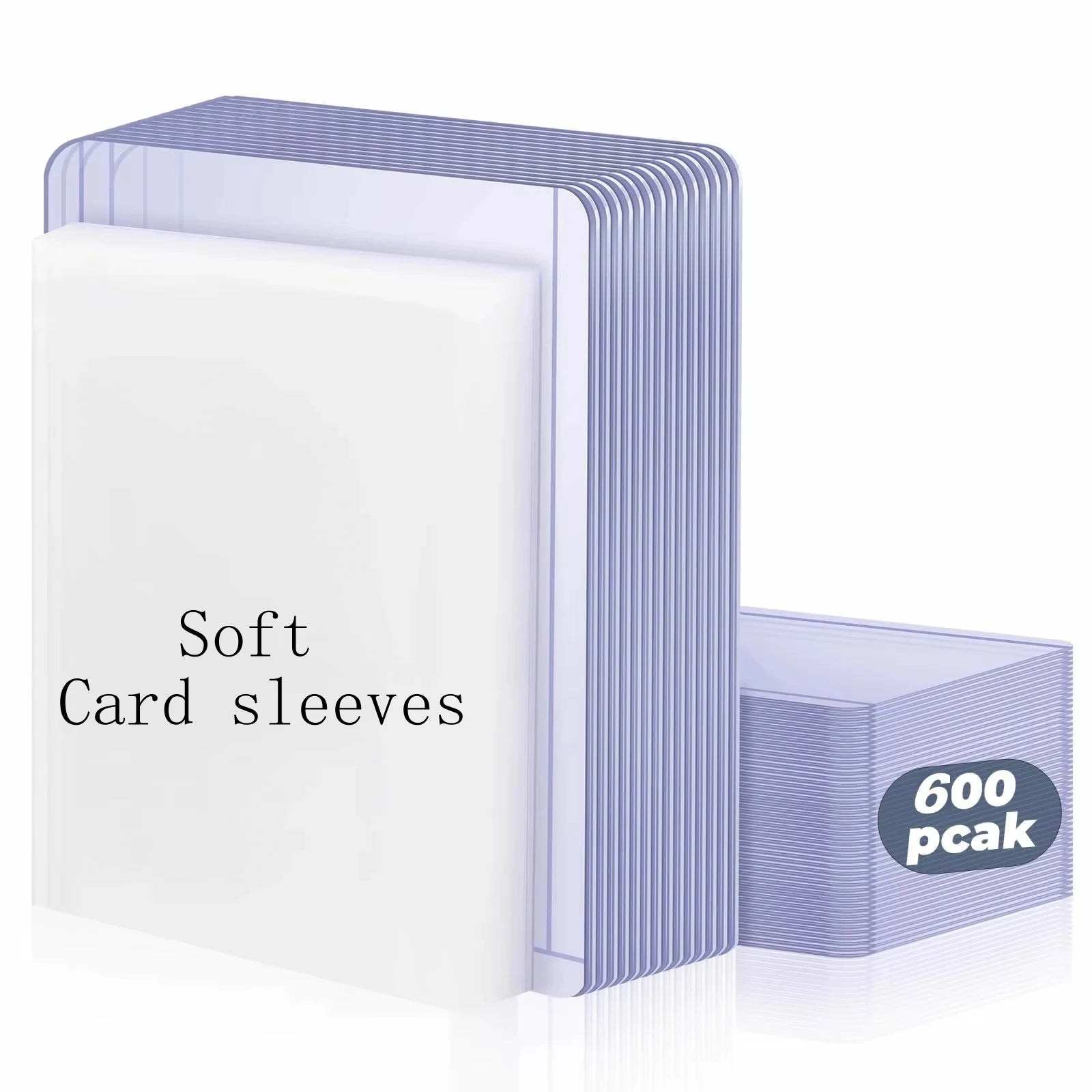100-600pcs Card Sleeves Hard Soft Card Holder Covered With Protective Filmclear Trading Protectors For Pokmone Football Gamecard