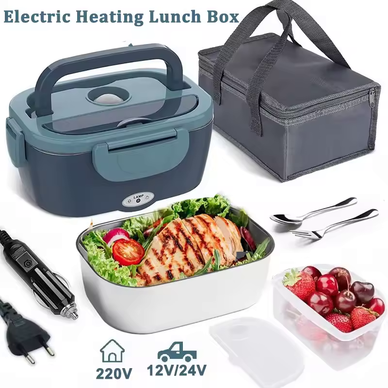 Electric heating lunch box with carry bag
